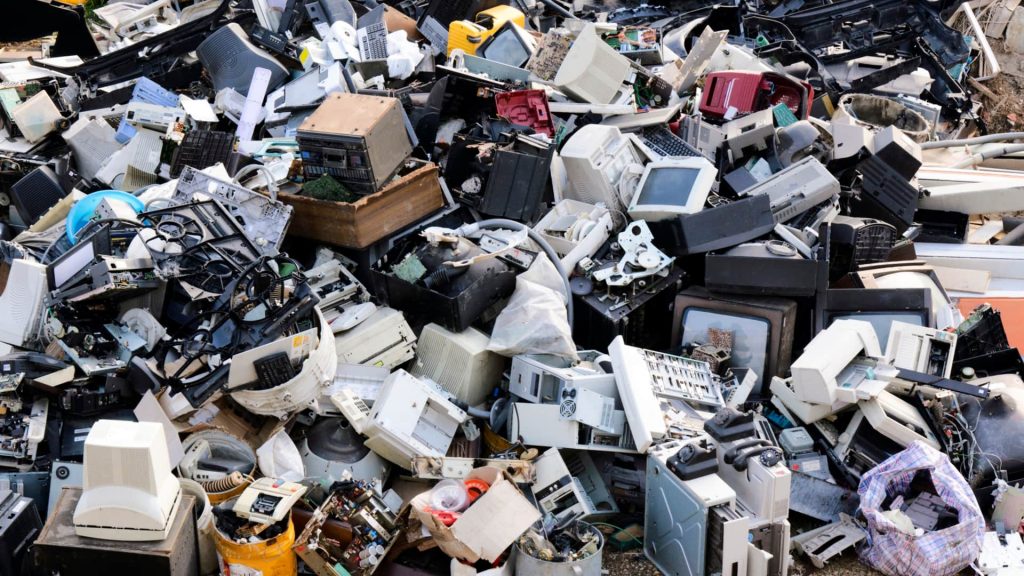 We found ourselves in a landscape filled with e-waste for as far as the eye could see. 